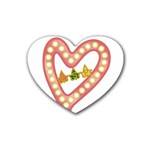AKAesp-pink_no_namet Rubber Heart Coaster (4 pack)