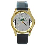 AKAAthletic Round Gold Metal Watch