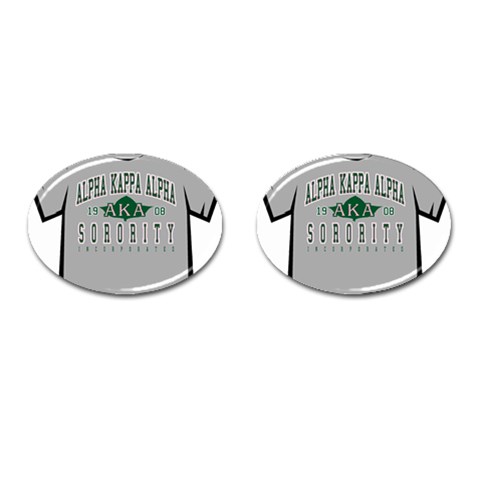 AKAAthletic Cufflinks (Oval) from ArtsNow.com Front(Pair)