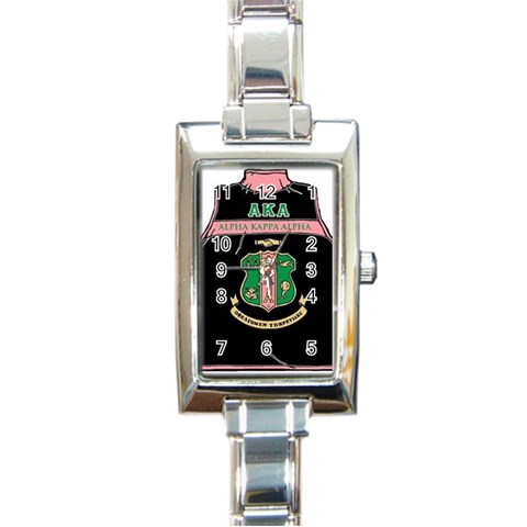 AKA_Vest Rectangular Italian Charm Watch from ArtsNow.com Front