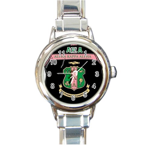 AKA_Vest Round Italian Charm Watch from ArtsNow.com Front
