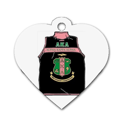 AKA_Vest Dog Tag Heart (Two Sides) from ArtsNow.com Front
