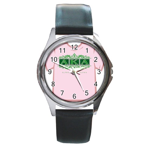 aka_halograph Round Metal Watch from ArtsNow.com Front