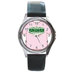 aka_halograph Round Metal Watch