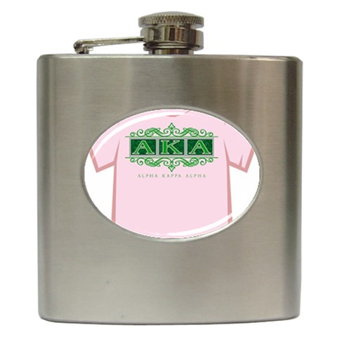 aka_halograph Hip Flask (6 oz) from ArtsNow.com Front