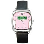 aka_halograph Square Metal Watch