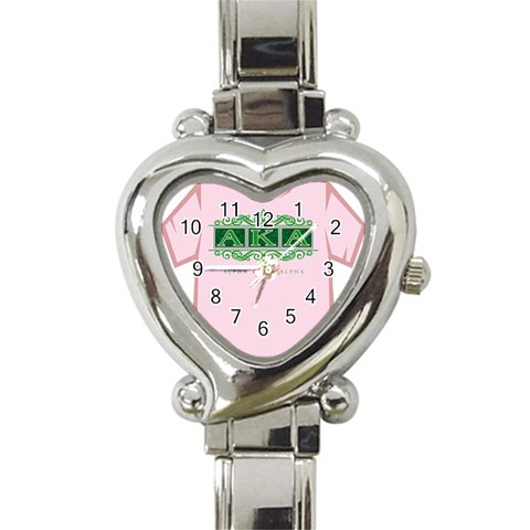 aka_halograph Heart Italian Charm Watch from ArtsNow.com Front