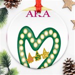 aka_chaise_border2 Ornament (Round)