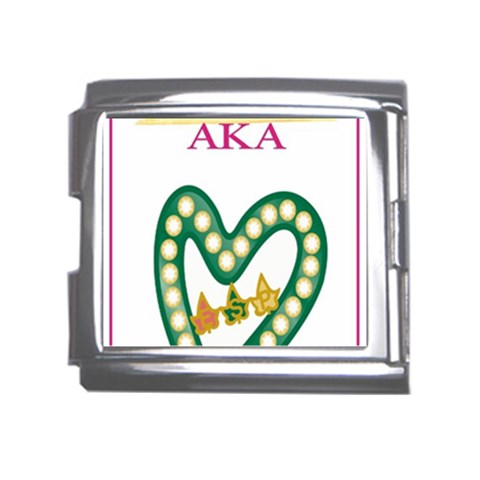 aka_chaise_border2 Mega Link Italian Charm (18mm) from ArtsNow.com Front