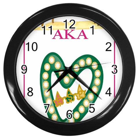 aka_chaise_border2 Wall Clock (Black) from ArtsNow.com Front