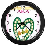 aka_chaise_border2 Wall Clock (Black)