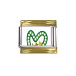 aka_chaise_border2 Gold Trim Italian Charm (9mm)