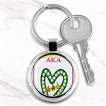 aka_chaise_border2 Key Chain (Round)