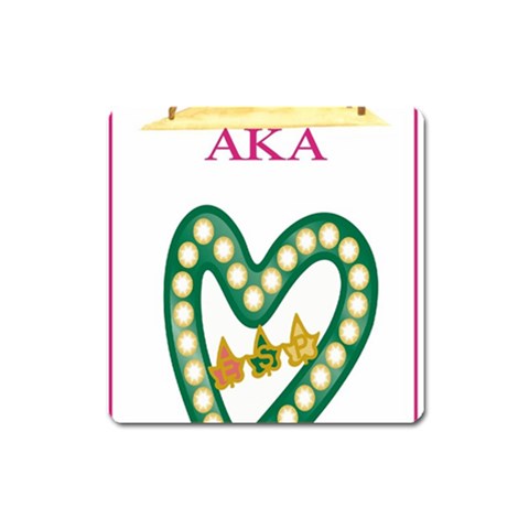 aka_chaise_border2 Magnet (Square) from ArtsNow.com Front