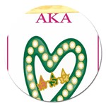 aka_chaise_border2 Magnet 5  (Round)