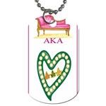 aka_chaise_border2 Dog Tag (One Side)