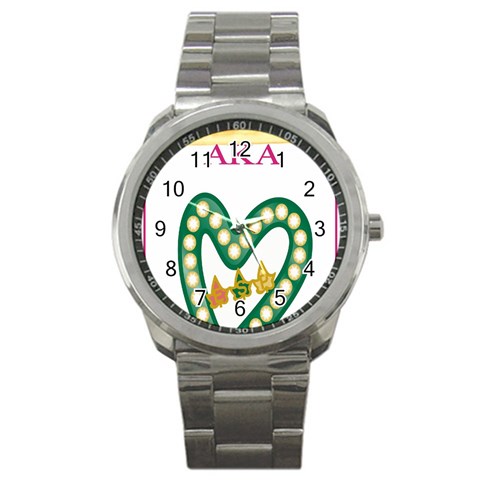 aka_chaise_border2 Sport Metal Watch from ArtsNow.com Front