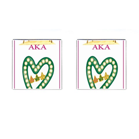 aka_chaise_border2 Cufflinks (Square) from ArtsNow.com Front(Pair)