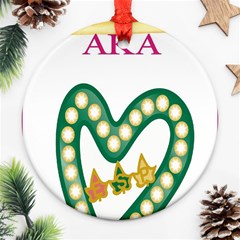 aka_chaise_border2 Round Ornament (Two Sides) from ArtsNow.com Front