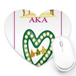 aka_chaise_border2 Mousepad (Heart)