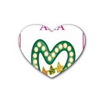 aka_chaise_border2 Rubber Heart Coaster (4 pack)