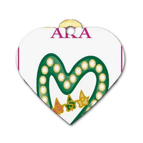 aka_chaise_border2 Dog Tag Heart (One Side) from ArtsNow.com Front