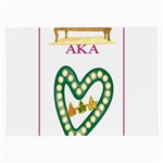 aka_chaise_border2 Glasses Cloth (Large, Two Sides)