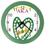 aka_chaise_border2 Color Wall Clock