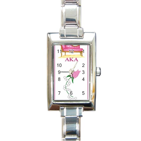 aka_chaise_borde Rectangular Italian Charm Watch from ArtsNow.com Front
