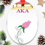 aka_chaise_borde Ornament (Oval)