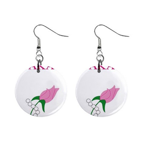 aka_chaise_borde 1  Button Earrings from ArtsNow.com Front