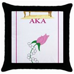 aka_chaise_borde Throw Pillow Case (Black)