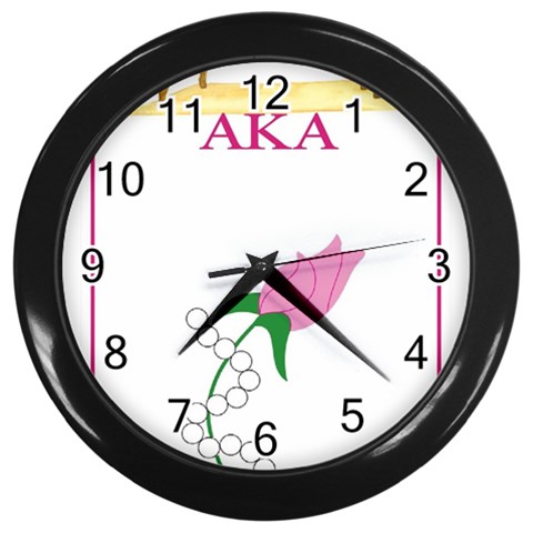 aka_chaise_borde Wall Clock (Black) from ArtsNow.com Front