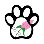 aka_chaise_borde Magnet (Paw Print)