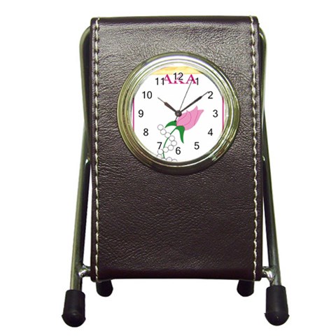 aka_chaise_borde Pen Holder Desk Clock from ArtsNow.com Front