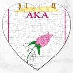 aka_chaise_borde Jigsaw Puzzle (Heart)