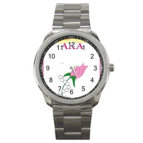 aka_chaise_borde Sport Metal Watch from ArtsNow.com Front