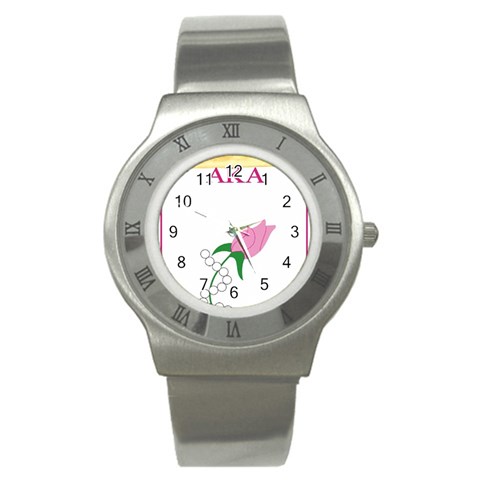 aka_chaise_borde Stainless Steel Watch from ArtsNow.com Front