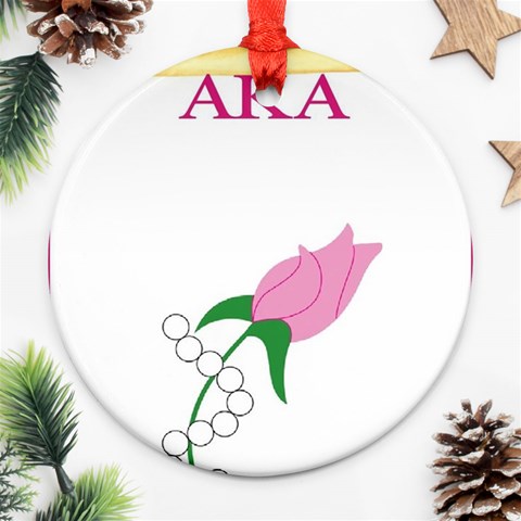 aka_chaise_borde Round Ornament (Two Sides) from ArtsNow.com Front
