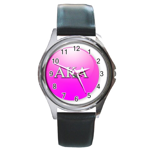 AKA%20BALL Round Metal Watch from ArtsNow.com Front