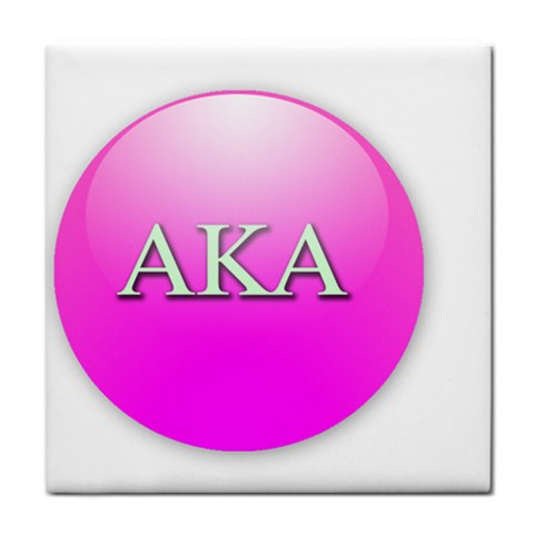 AKA%20BALL Tile Coaster from ArtsNow.com Front