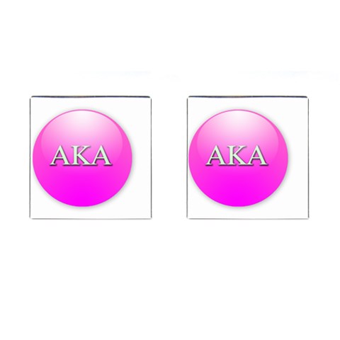AKA%20BALL Cufflinks (Square) from ArtsNow.com Front(Pair)