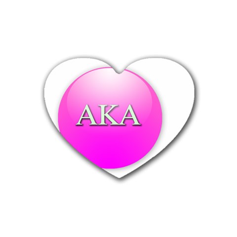 AKA%20BALL Rubber Heart Coaster (4 pack) from ArtsNow.com Front