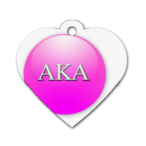 AKA%20BALL Dog Tag Heart (Two Sides) from ArtsNow.com Front