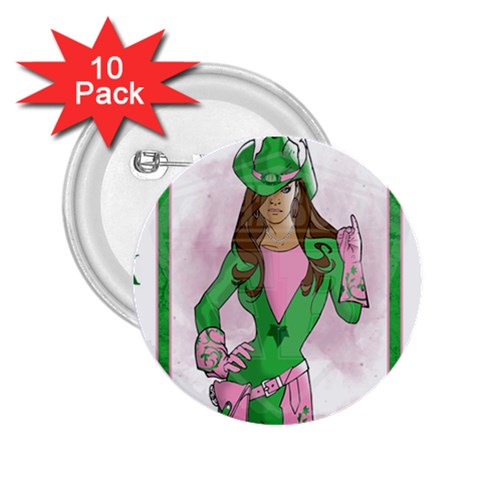 AKA Wanted 2.25  Button (10 pack) from ArtsNow.com Front