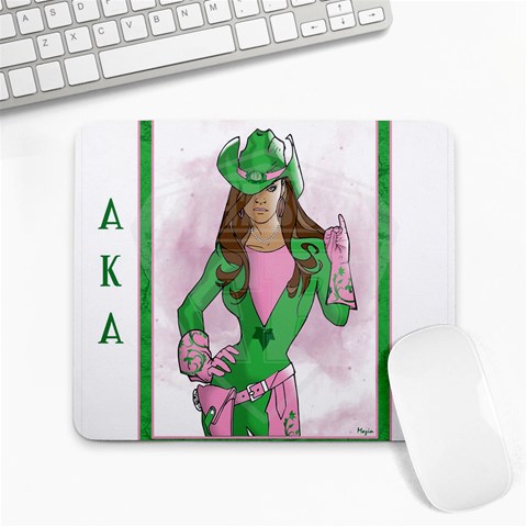 AKA Wanted Large Mousepad from ArtsNow.com Front