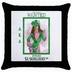 AKA Wanted Throw Pillow Case (Black)
