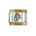 AKA Wanted Gold Trim Italian Charm (9mm)
