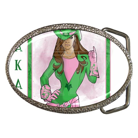 AKA Wanted Belt Buckle from ArtsNow.com Front