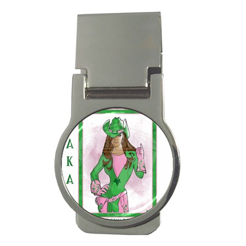 AKA Wanted Money Clip (Round) from ArtsNow.com Front